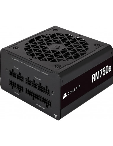 PSU ATX 750W 80+ Gold Corsair RM750e Modular. 1x 24pin, 2x 8pin CPU, 3x 8pin PCIE, 1x 12VHPWR, 7x SATA, 4x LP4