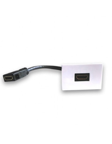 Inserto HDMI para tapa de Pared Hembra-Hembra Brobotix, Color Blanco. 938917