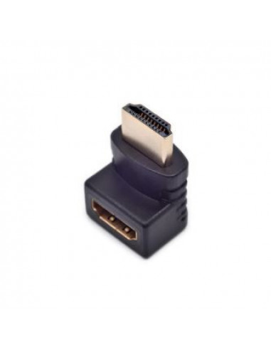 Adaptador de Video HDMI a HDMI Macho-Hembra en anguilo 90 grados, Gigatech. ADP-007