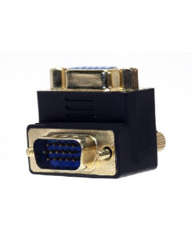 Adaptador de Video VGA a VGA Macho-Hembra en anguilo 90 grados. 087304