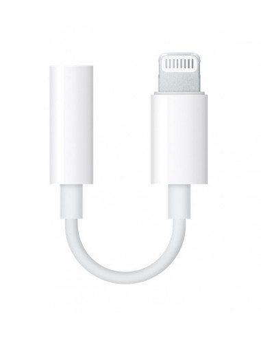 ADAPTADOR DE LIGHTNING A JACK DE 3.5 MM APPLE MMX62AM/A - COLOR BLANCO, APPLE, ADAPTADORES