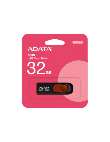 MEMORIA USB ADATA C008 - NEGRO, 32 GB, USB 2.0