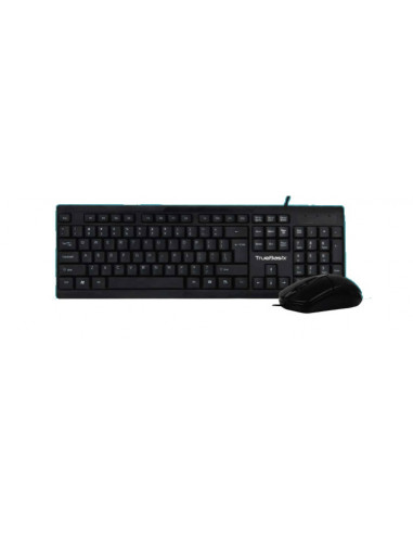 KIT DE TECLADO Y MOUSE ACTECK AC-928984 - ESTANDAR, 105 TECLAS, NEGRO