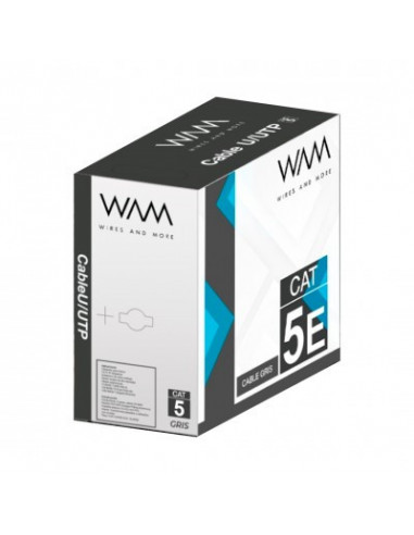 Cable UTP WAM CAT5E-GRIS - 305 m, Gris, CAT5e