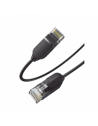 Patch Cord Cat6A 2m Ugreen 70334, Ultra Delgado, Hasta 10Gbps, Color Negro