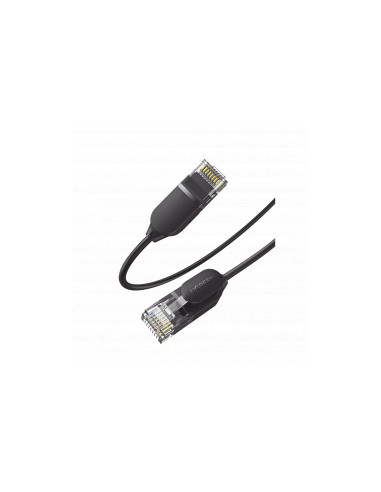 Patch Cord Cat6A 5m Ugreen 70654, Ultra Delgado, Hasta 10Gbps, Color Negro