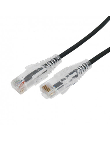 Patch Cord Cat6A 10m Linkedpro LPUT6A1000BK28, Delgado, Hasta 10Gbps, Color Negro