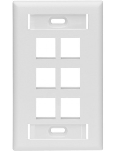 FACEPLATE LEVITON 42080-6WS 6 PUERTOS