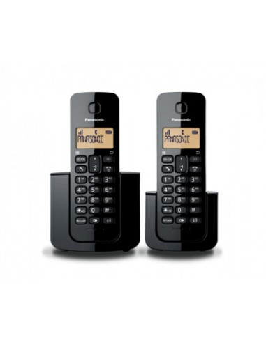 TELEFONO UNILINEAL PANASONIC KX-TGB112MEB, NEGRO, LCD