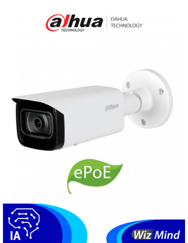 Camara DAHUA IPC-HFW5442TN-SE-0280B IP Bullet Resolucion de 4 MP/ Lente 2.8 mm/ ? 113?/ IR 50 mts/ IA WizMind