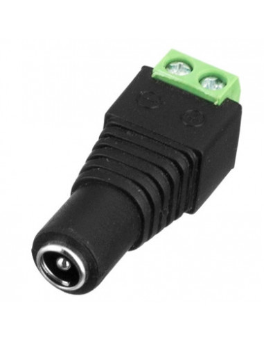 ADAPTADOR TIPO JACK BROBOTIX 170120 - DC, Hembra, Negro, Cobre