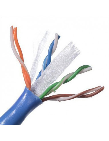 Bobina de Cable UTP CAT6+  BELDEN 2412 006A1000 - 305 m, Azul, Interior, 100  Cobre