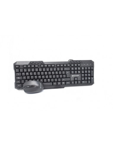 Kit Teclado y Mouse Naceb Technology NA-618 - Estándar, Negro