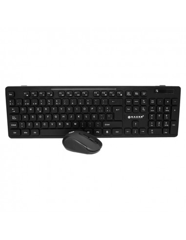 Kit Teclado y Mouse Naceb Technology NA-0123 - 104 teclas, Negro, 8 - 10 mts