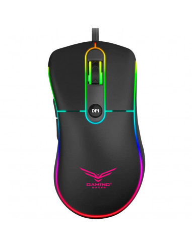 Mouse Gamer Naceb Technology NA-0933 - Alámbrico, Juego, 1000/1600/2400/3200, Rainbow