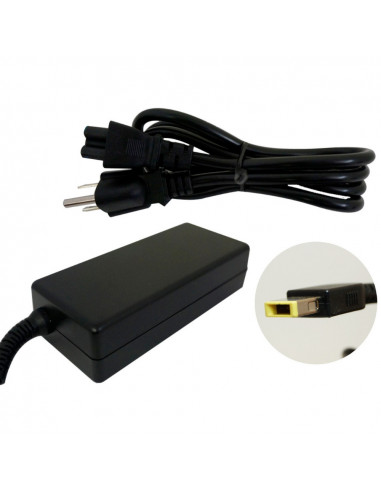 Cargador / Adaptador para Laptop AC-Lenovo-Cuadrada GENERICO de 90W 20V/4.5A PUNTA CUADRADA AMARILLA - 