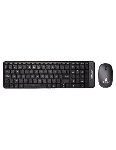 Kit Teclado y Mouse inalámbrico - compacto, Español, Negro, 10 m, 6000618 BROBOTIX