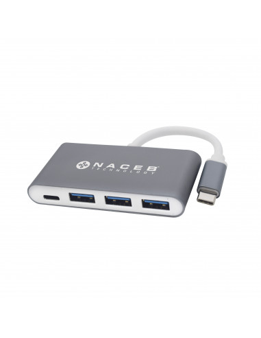 Adaptador NACEB HUB TIPO C A USB 3.0 NA-0112 -