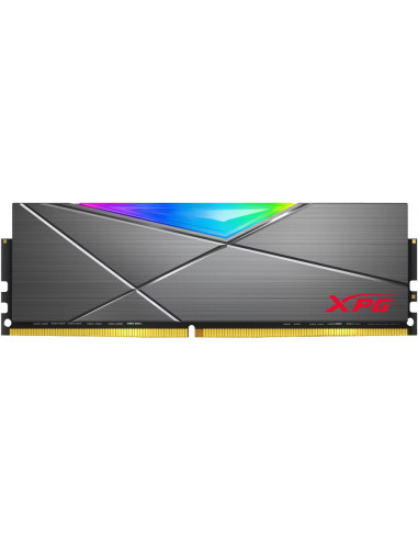 Memoria RAM ADATA SPECTRIX D50 - 8 GB, DDR4, 3200 MHz, UDIMM, con Iluminación RGB. Disipador Tungsten Grey