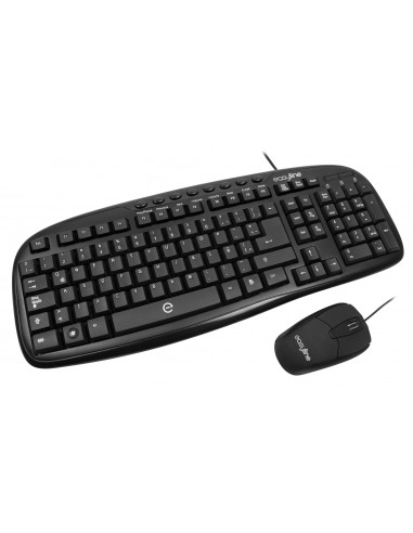 Kit Teclado / Mouse Easy Line Balance - 102 teclas, Negro, 1000 DPI