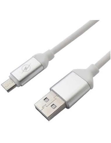 Cable USB 2.0 a Micro 2.0 BROBOTIX 161208B - USB, Micro USB, Color blanco