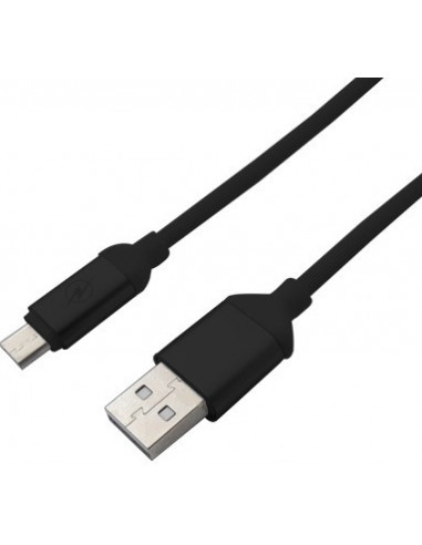 Cable USB BROBOTIX 161208N - USB, Micro USB, 1, 2 m, Negro