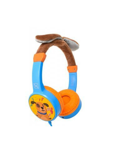 AUDIFONOS ON-EAR ALAMBRICOS KIDS VOLUMEN SEGURO A 95DB 3.5 MML SALIDA AUDIO 3.5MML HIPOALARGENICO NO TOXICO PUPPY AZUL - 