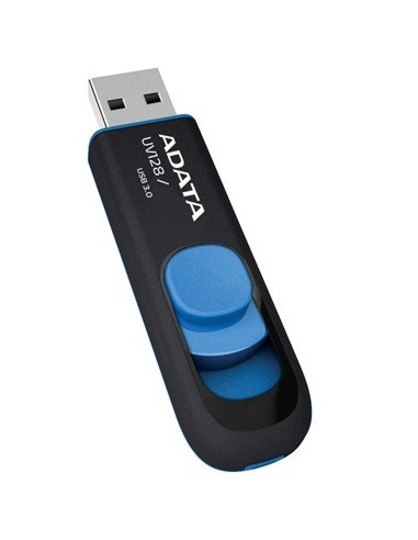 Memoria USB ADATA UV128 - Negro, 32 GB, USB 3.2 (retrocompatible con 3.0 y 2.0), 100 MB/s