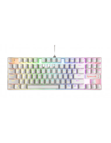 Teclado Mecánico Redragon Kumara White RGB - Español, Blanco, RGB