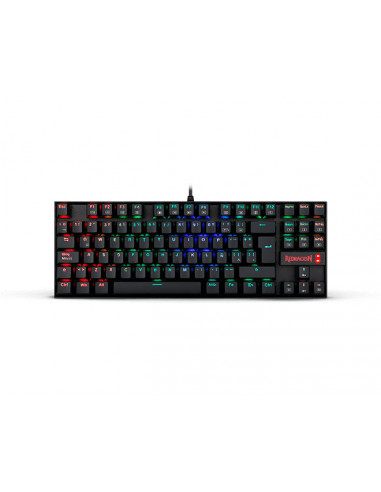 Teclado Mecánico  Redragon Kumara RGB Red Switch - Español, Negro, RGB