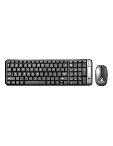 Kit Teclado y Mouse inalámbrico - compacto, Español, Negro/Gris, 10 m, 6000625 BROBOTIX