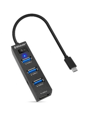 Docking 4 EN 1: USB V3.0 Tipo C a 4 Puertos USB V3.0 - con Switch 6001189 BROBOTIX