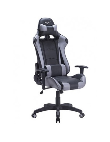 Silla Gaming Naceb Technology SOLDIER - Gamer, Negro/Gris, Piel Sintética