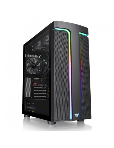 Gabinete Thermaltake H590 TG ARGB (CA-1X4-00M1WN-00) - Color Negro, Media Torre