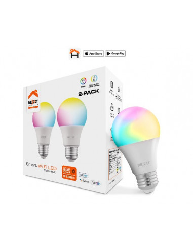 Bombilla LED inteligente Wi-Fi / 110V / A19 / 2PK / Multicolor - 