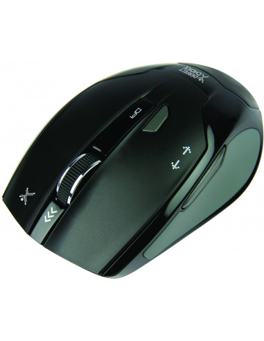 Mouse PERFECT CHOICE - Negro, 6 botones, RF inalámbrico, Óptico, 1480 DPI