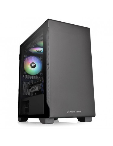 Gabinete Thermaltake S100 TG (CA-1Q9-00S1WN-00) - Color Negro, Micro Torre