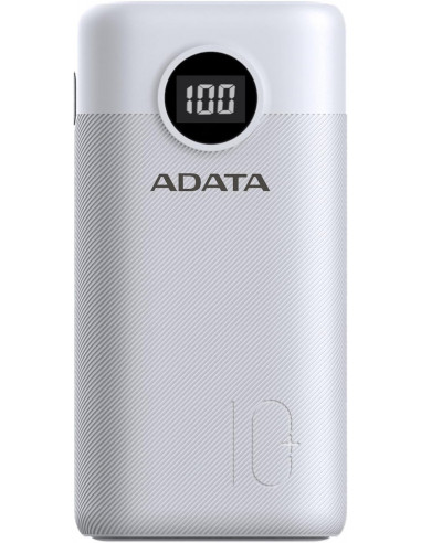 PowerBank ADATA AP10000QCD de 10 - 000 mAh.  AP10000QCD-DGT-CWH