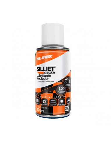 Liquido en Spray Limpiador Lubricante de dispositivos electricos y electronicos SILIMEX Silijet-E-Plus, 170ml