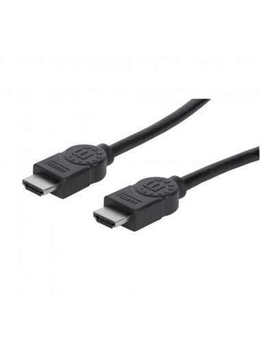 323215 Cable HDMI 4K de Alta Velocidad con Canal Ethernet - Macho a Macho, Blindado, Negro, 2 m