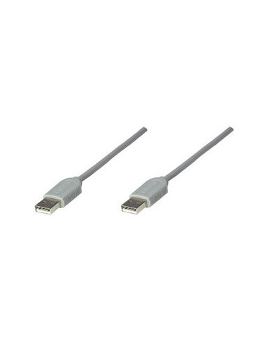 317887 Cable USB A a A - gris, 1.8 m. onecta un hub o dispositivo USB a un hub USB o a una computadora compatible USB