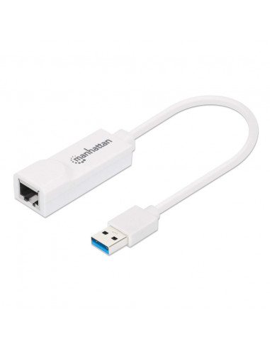 506847 Adaptador USB 3.0 a RJ-45 GB Ethernet - Agrega una conexion de red Gigabit de alta velocidad a computadoras potatiles.