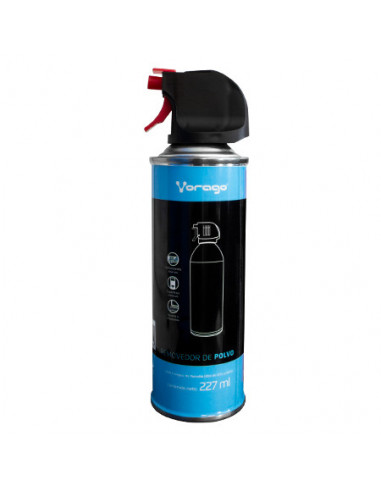 Aire Comprimido Vorago 227ml VORAGO CLN-106 - Negro c  Azul, 227 ml, Aire comprimido, Limpieza de equipos, Tetrafluoroetano