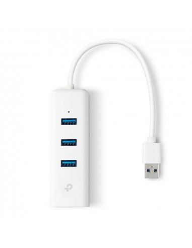 Adaptador USB 2 en 1 con Hub de 3 Puertos USB 3.0 y Adaptador Ethernet Gigabit (UE330) - 