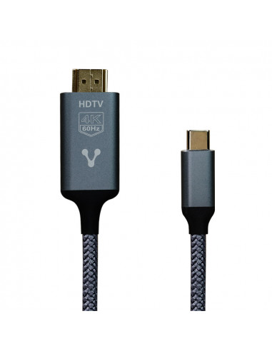 CABLE CONVERTIDOR VORAGO CAB-310 Tipo C A HDMI 4k 1.8m - 