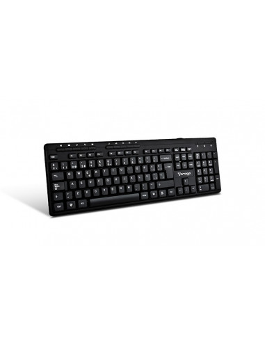 Kit Teclado y Mouse VORAGO - Estandar, 105 teclas, Negro, 1000 DPI