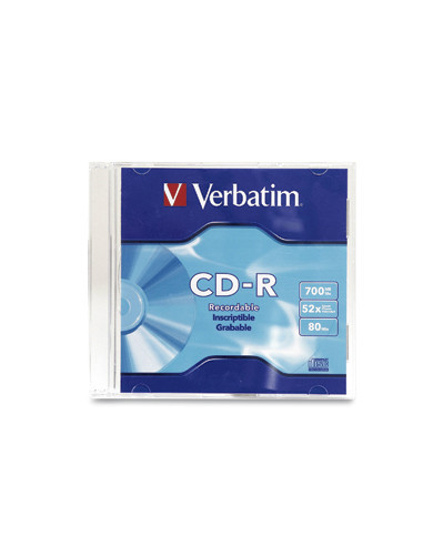 Disco CD-R VERBATIM - CD-R, 700 MB, 52x, 80 min, 1 pieza