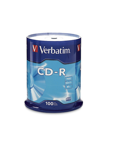 Disco CD-R VERBATIM - CD-R, 700 MB, 100, 52x, 80 min