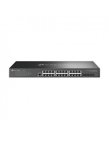 Switch TP-LINK SG3428X (TL-SG3428X) - 24 puertos, puertos 10 100 1000 Mbps, L2+ con 4 ranuras 10GE SFP+