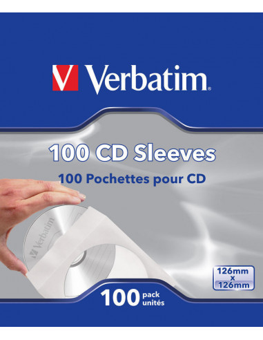 Sobre de papel para  CD DVD con ventana transparente VERBATIM 49976 paquete con 100 piezas - 